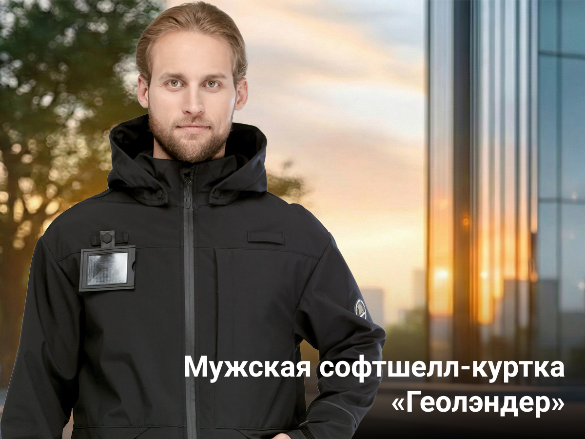 Новинка! Мужская софтшелл-куртка «Геолэндер»: защита от ветра и влаги для активной работы